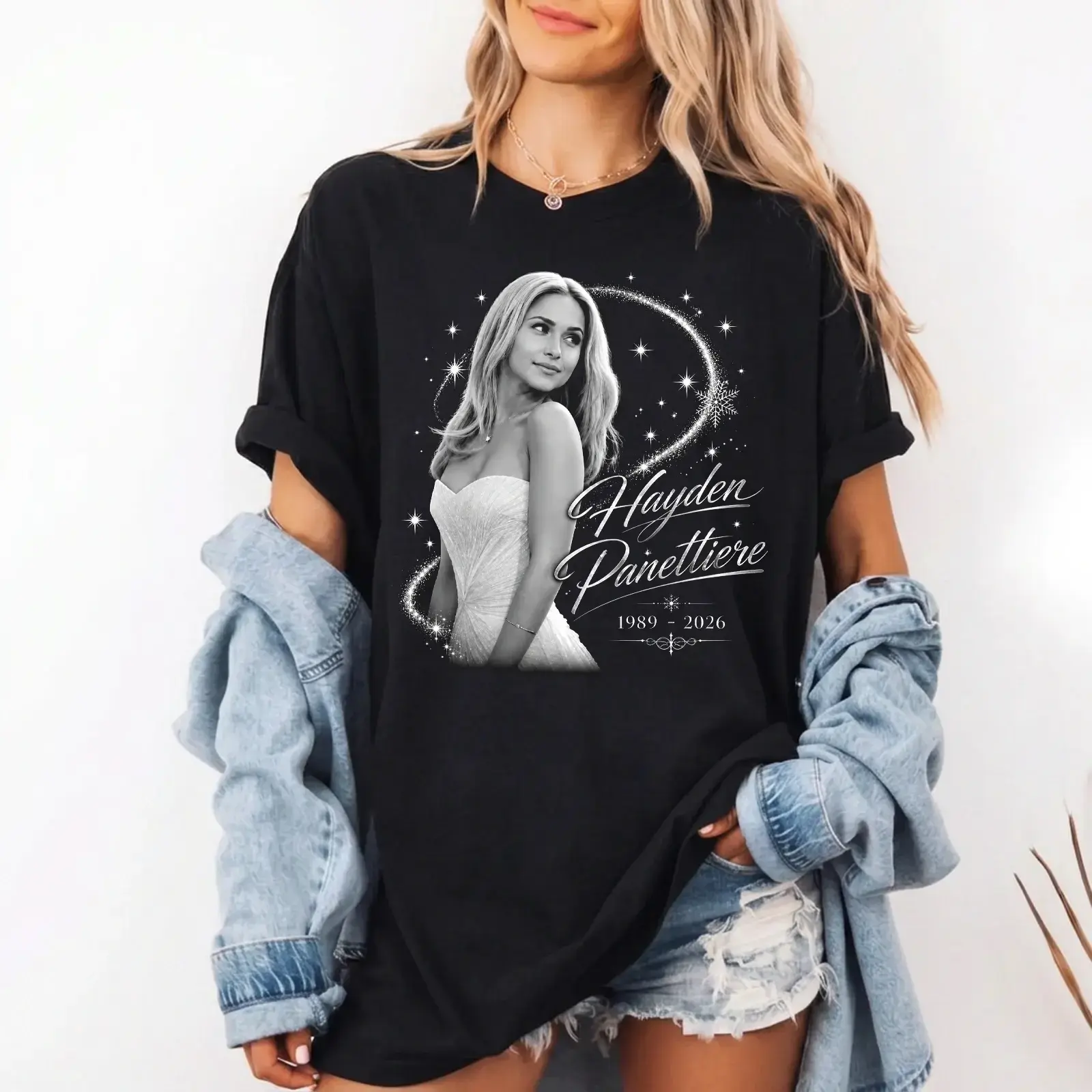 Youth & Adults Hayden Panettiere 1989–2026 Remembrance T-Shirt, Actress Memorial Graphic Tee, Unisex Tribute Streetwear Shirt