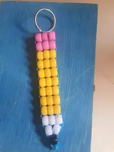 Pencil Beaded Keychain