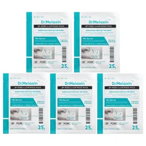 Dr.Melaxin Pore Clear Beauty Mask Pack, 5 Sheets, 0.88 oz (25 g) Each