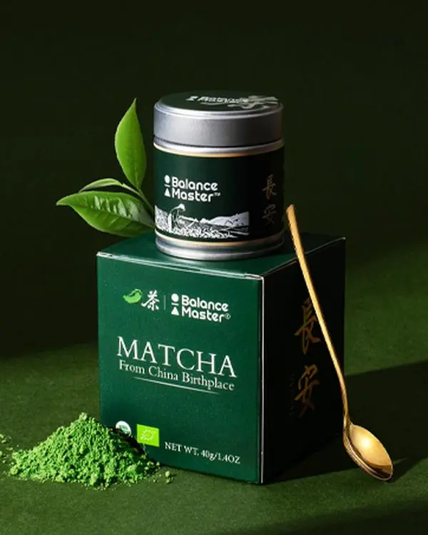 BalanceMaster MATCHA Ceremony Grade Stone-Ground Matcha Powder Sugar-Free Contains Tea Polyphenols L-Theanine & Caffeine Stress Relief Energy Focus Tea Powder