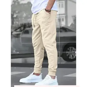 Men's Solid Color Jogger Sports Pants With Drawstrings, Casual Lightweight And Breathable Running Fitness Slim Pants Outdoor Trousers  sheng