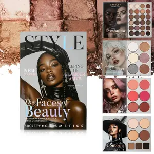 Professional Makeup Book Palette – Eyeshadow, Blush, Lipstick, Contour & Highlighter | Long-Lasting, Waterproof, Travel-Ready & Cruelty-Free Glam Set Lightweight