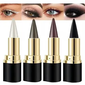 2Pcs Gel Eyeliner Pencil,Long-lasting Quick-drying Eye Black crayon matte Eyeliner Cream Waterproof Eyeliner,Cat Eye MakeupStencil,Smoky Eyeshadow Palette Goth Halloween Makeup Kit,girl's favorite Valentine's Day makeup gift.