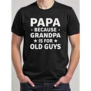 OLD GUYS - Men'S Fashion Print Short-Sleeve Graphic T-Shirt |   Crew Neck, Slight Stretch Fabric, All-season, Regular Fit, Ideal for Outdoor Sports and Casual Wear