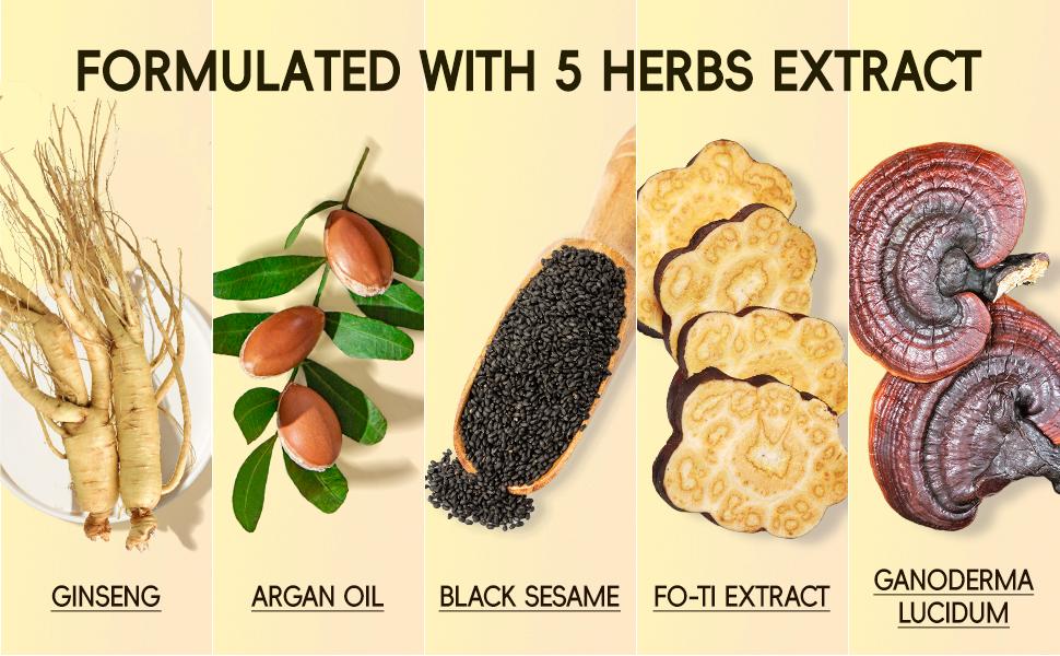 Light Brown Hair Dye Shampoo 5-in-1, Instant & Long-Lasting Hair Color Shampoo for Gray Hair Coverage, Herbal Natural Ingredients, Ammonia-Free, Unisex 500ml