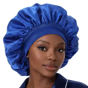 Silk Bonnet for Women Men Satin Bonnet Elastic Band Silk Sleep Cap Soft Adjustable Hair Cap Hair Wrap for Sleeping school gift Sleeping Bonnet