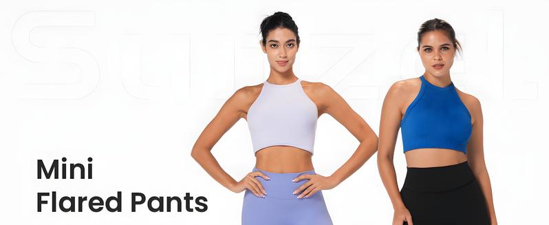 Sunzel No Front Seam Mini Flare Leggings for Women, Invisible Butt Scrunch Flared Yoga Pants with Tummy Control