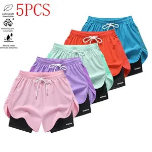 5PCS Women’s Summer Shorts – Fashionable, Versatile, Outdoor Casual Sports Shorts