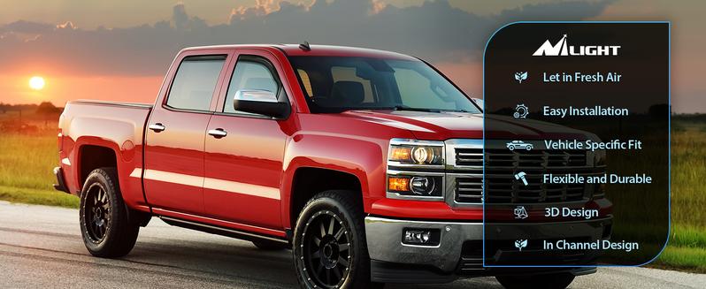 Nilight in Channel Window Deflectors for Chevy Silverado/GMC Sierra 1500 Crew Cab 2014-2018,Silverado/Sierra 2500HD-3500HD Crew Cab 2015-2019 Rain Guards,Vent Window Visors-4pcs dealsforyoudays Nilight in Channel Window Deflectors for Chevy Silverado/GMC Sierra 1500 Crew Cab 2014-2018,Silverado/Sierra 2500HD-3500HD Crew Cab 2015-2019 Rain Guards,Vent Window Visors-4pcs dealsforyoudays