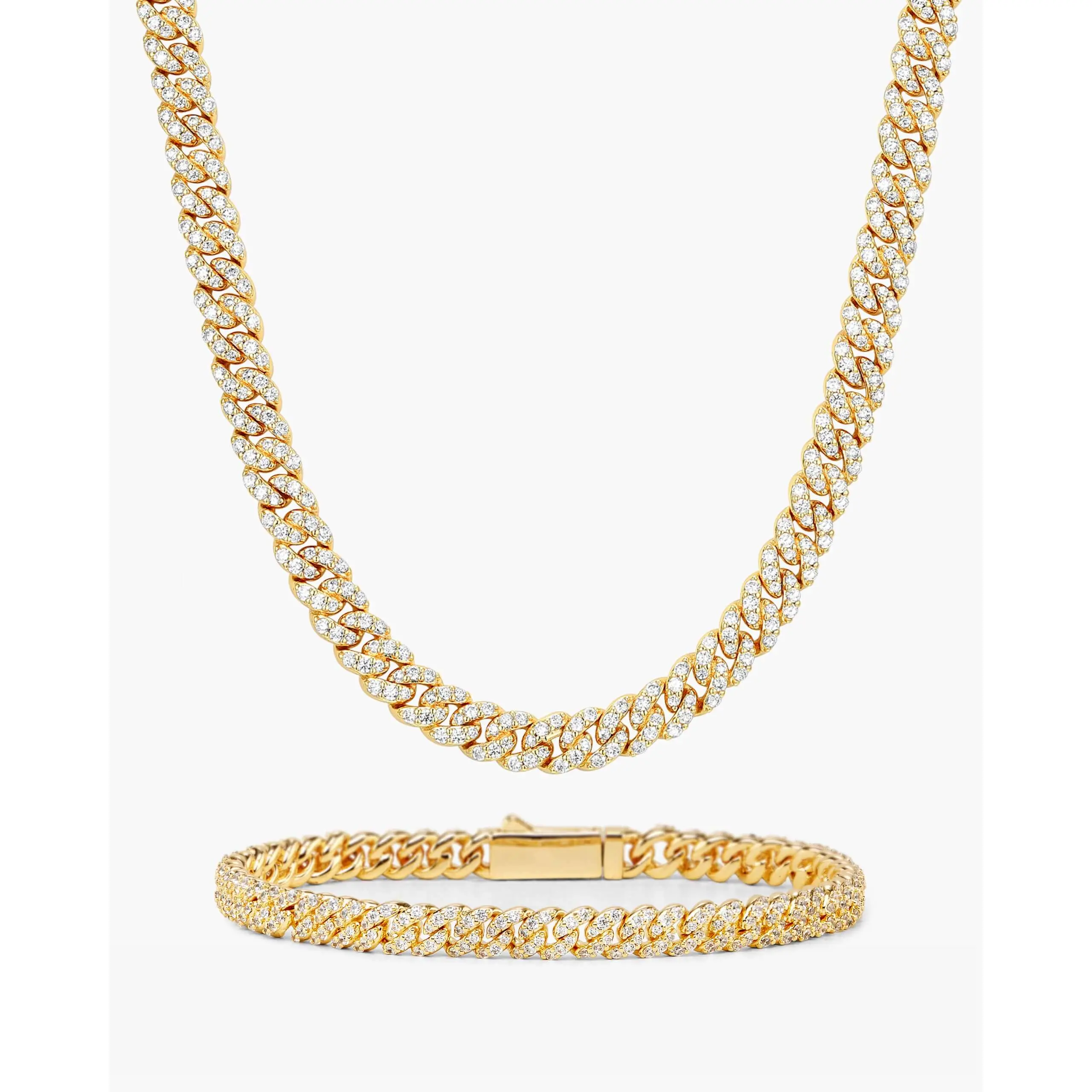 Women's Iced Out Cuban Set 5mm