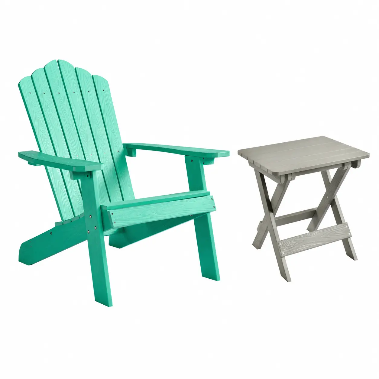 Light Gray Table+Apple Green Chair