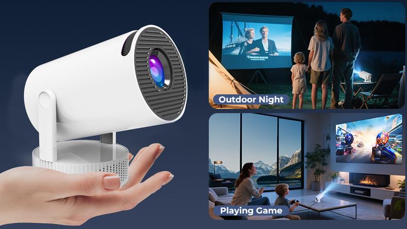 luma  projector Portable Smart Projector WiFi 6 Bluetooth 5.2 1080p Resolution 5W Speaker Android 11 Automatic Keystone Correction 220° Rotation for Home Bed Audio Wireless Basic Version Wireless Basic Version video