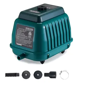 Linear Air Pump 2219.04 GPH Air Flow For Aeration Systems, Septic Aerator Pump And Pond Oxygenation For 11 Ft Deep Ponds, Compatible With Septic Tanks, Aquariums, Waste Treatment, Seafood Restaurants, Fish Farms, And Hydroponics