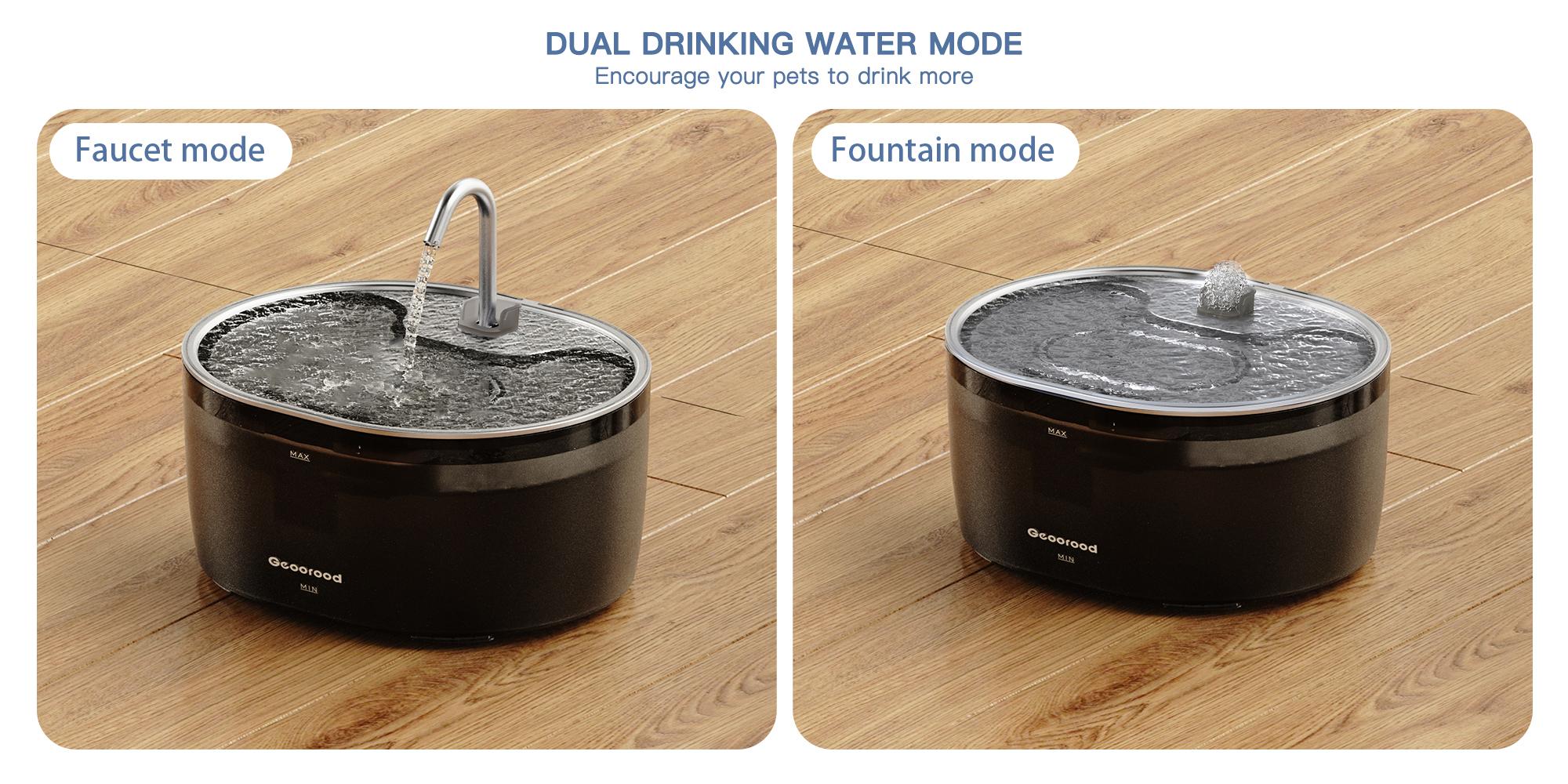 【Geoorood】3.2L Cat Water Fispenser, suitable for small dog  medium and large cats, 14 days of drinking water, 304 stainless steel, dishwasher safe