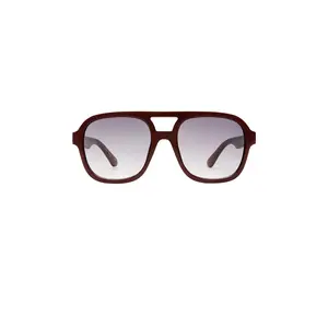 AIRE Whirlpool Sunglasses in Burgundy & Warm Smoke Gradient