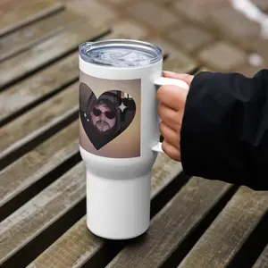 Official Fan Style CaseOh Heart Design 44oz Extra Large Travel Mug with Lid