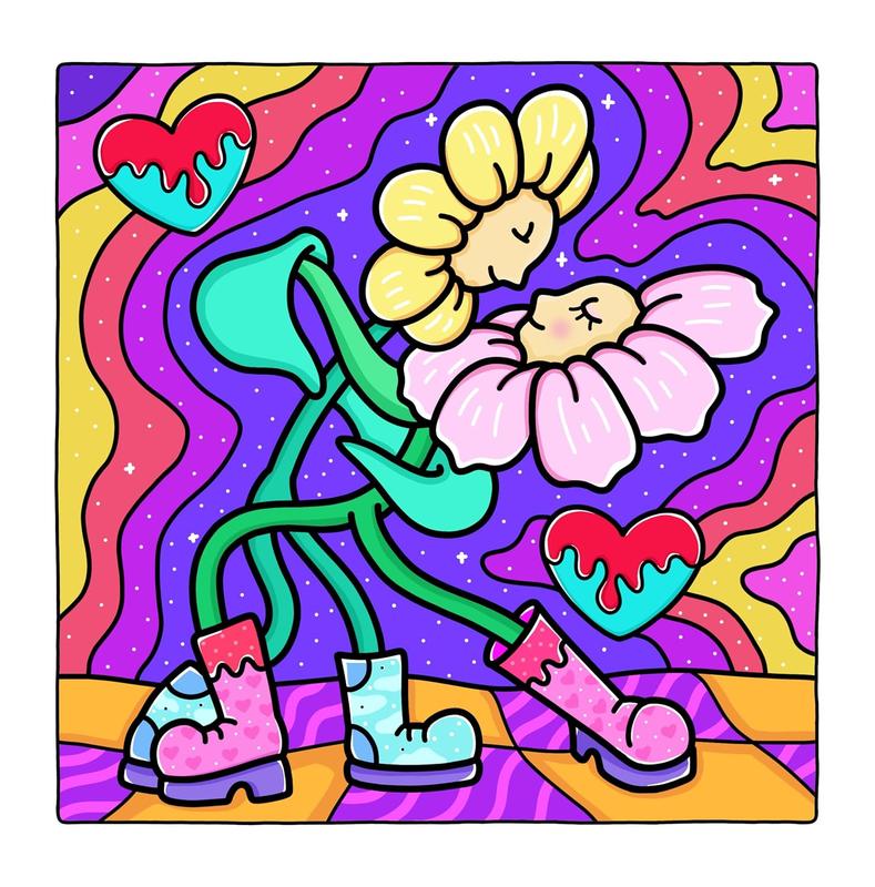 Trippy & Groovy: Coloring Book for Adults Featuring Mushrooms, Aliens, Magic Worlds and Illusions for Relaxation