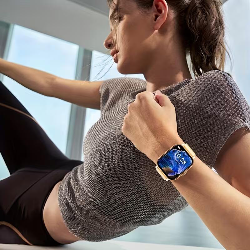 A 1.83-inch full touchscreen smartwatch that supports SMS and phone calls, multiple sports modes, a pedometer, a calorie counter, and is compatible with both For Android and For iphone systems.