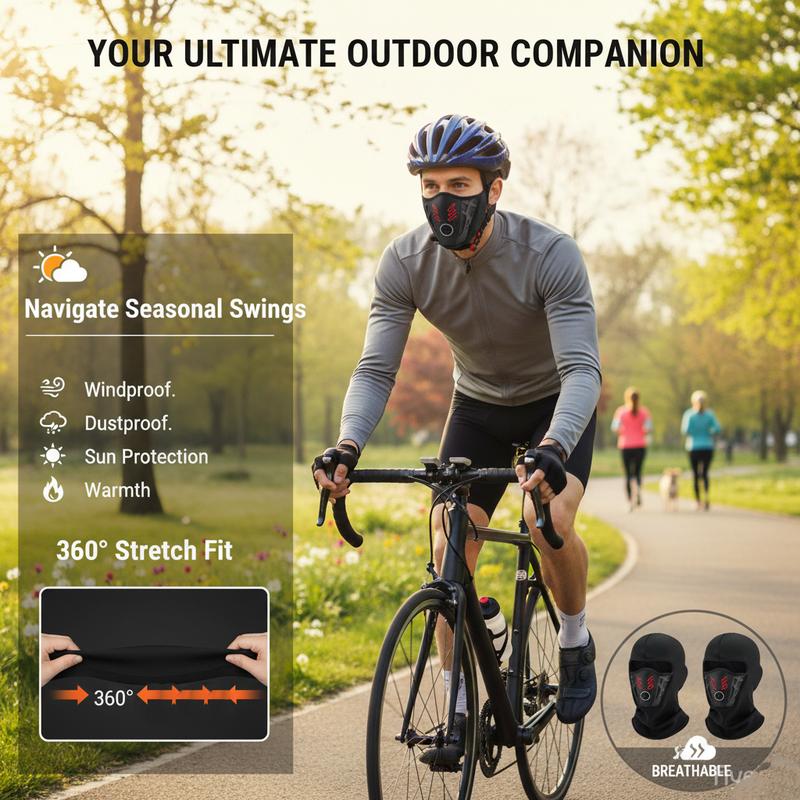 Winter Rider Warm Anti-Haze Balaclava Full Face Mask for Motorcycle Riding Cycling Ski Hood Cap Windproof Soft Outdoor Warm Bike Headwear