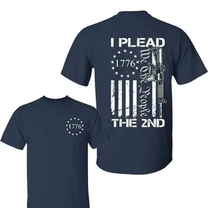 I Plead The 2nd Shirt, 1776 USA Flag Graphic Tee, 2nd Amendment Freedom Shirt for Men Women, We The People Patriotic Gift Tee