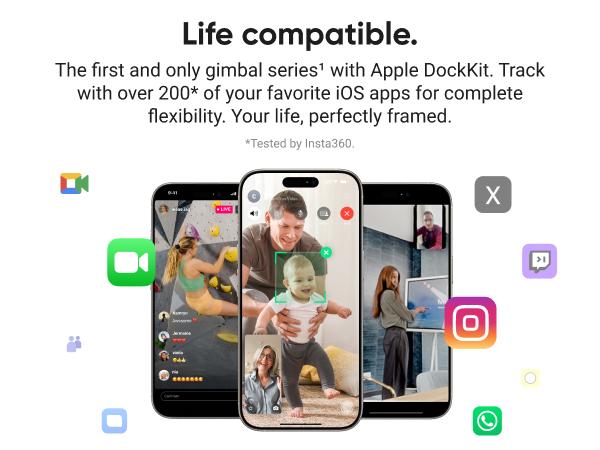 Insta360 Flow 2 Pro Creation Bundle - Foldable AI Phone Gimbal, Track in 200+ Apps with Apple DockKit, Multi-Person Tracking, 360º Pan Tracking, Built-in Tripod/Selfie Stick, iPhone/Android Portable Stabilizer