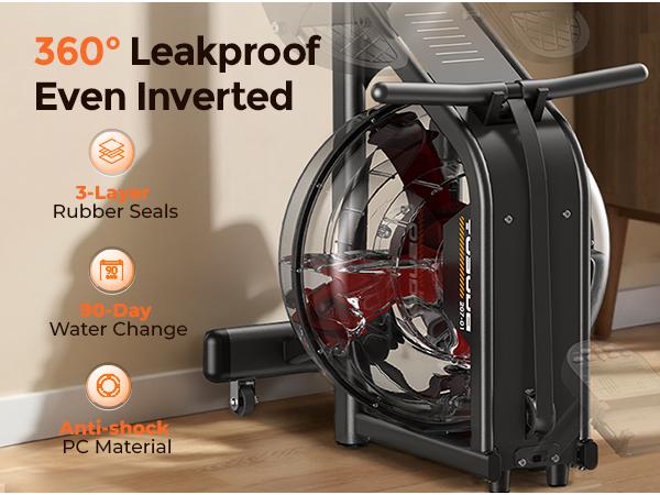 YOSUDA Water Rowing Machine for Home Use, Bluetooth App Compatible, Extra-Long Rail for Taller Athletes, Comfortable Seat