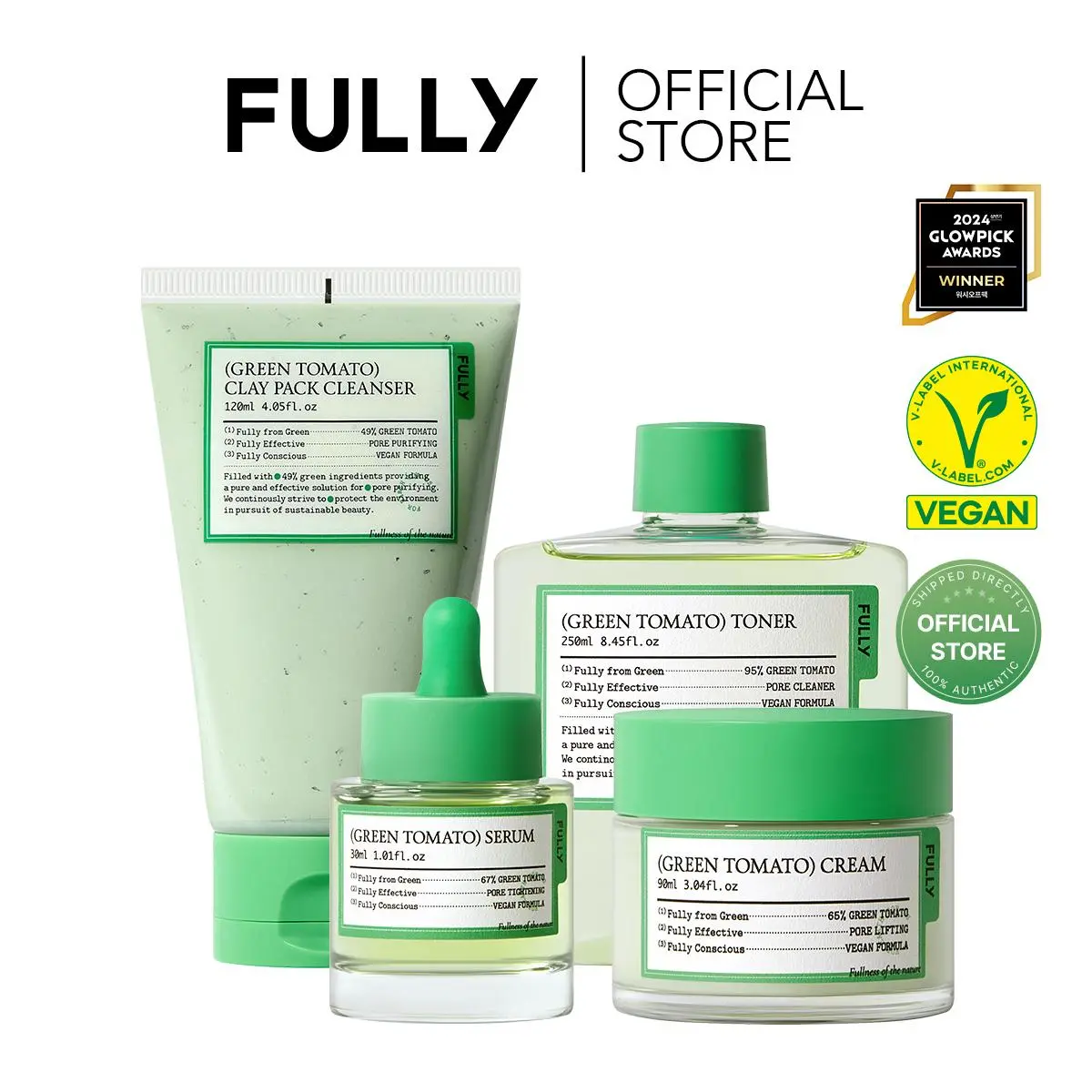 Cleanser + Toner + Serum + Cream