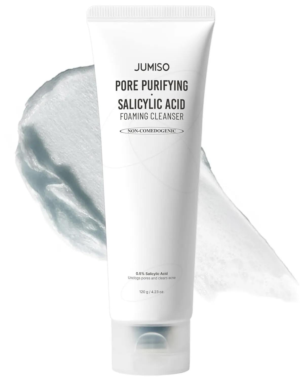 JUMISO Pore Purifying Salicylic Acid Foam Cleanser, Oil-Free Facial Face Wash for Deep Cleansing