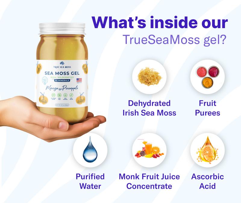 True Sea Moss 5in1 Irish Sea Moss Gel – Rich in Essential Minerals & Vitamins – supports overall vitality