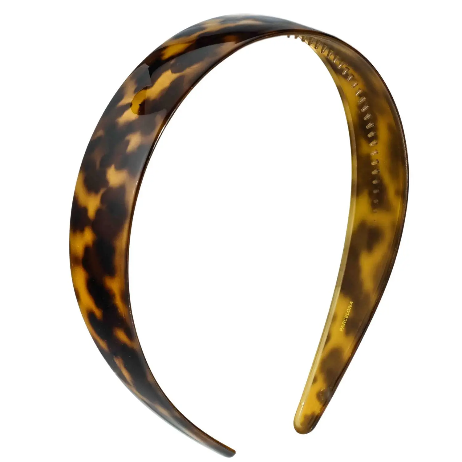 Parcelona Cellulose Acetate French Headband Inner Grip Teeth Hairband for Women