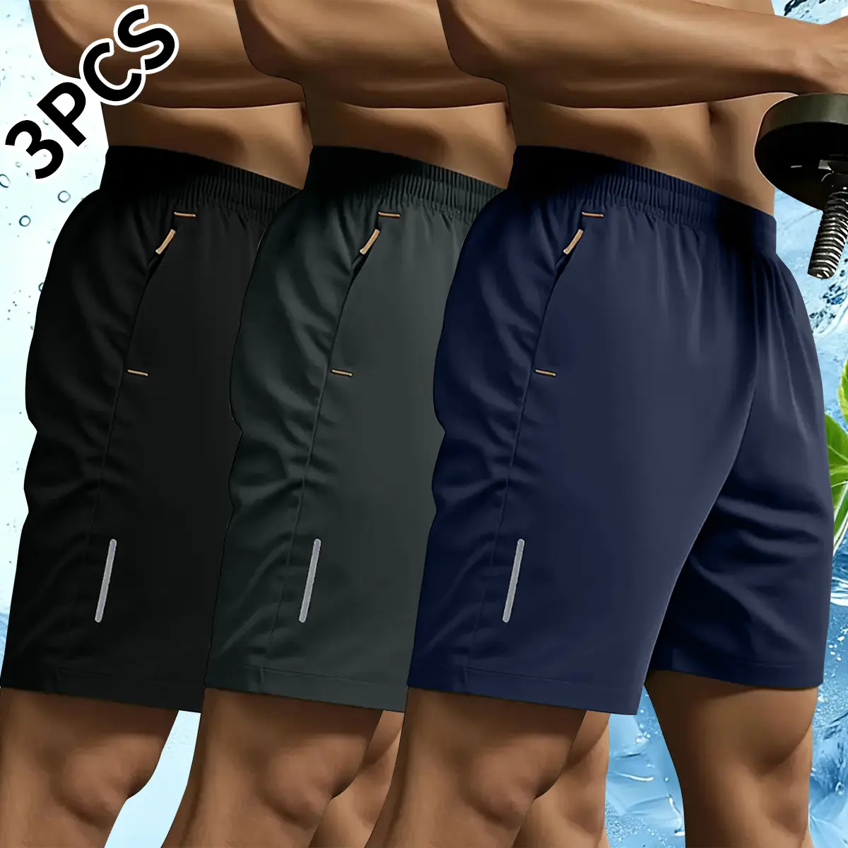 Black + Dark Navy Blue + Dark Gray