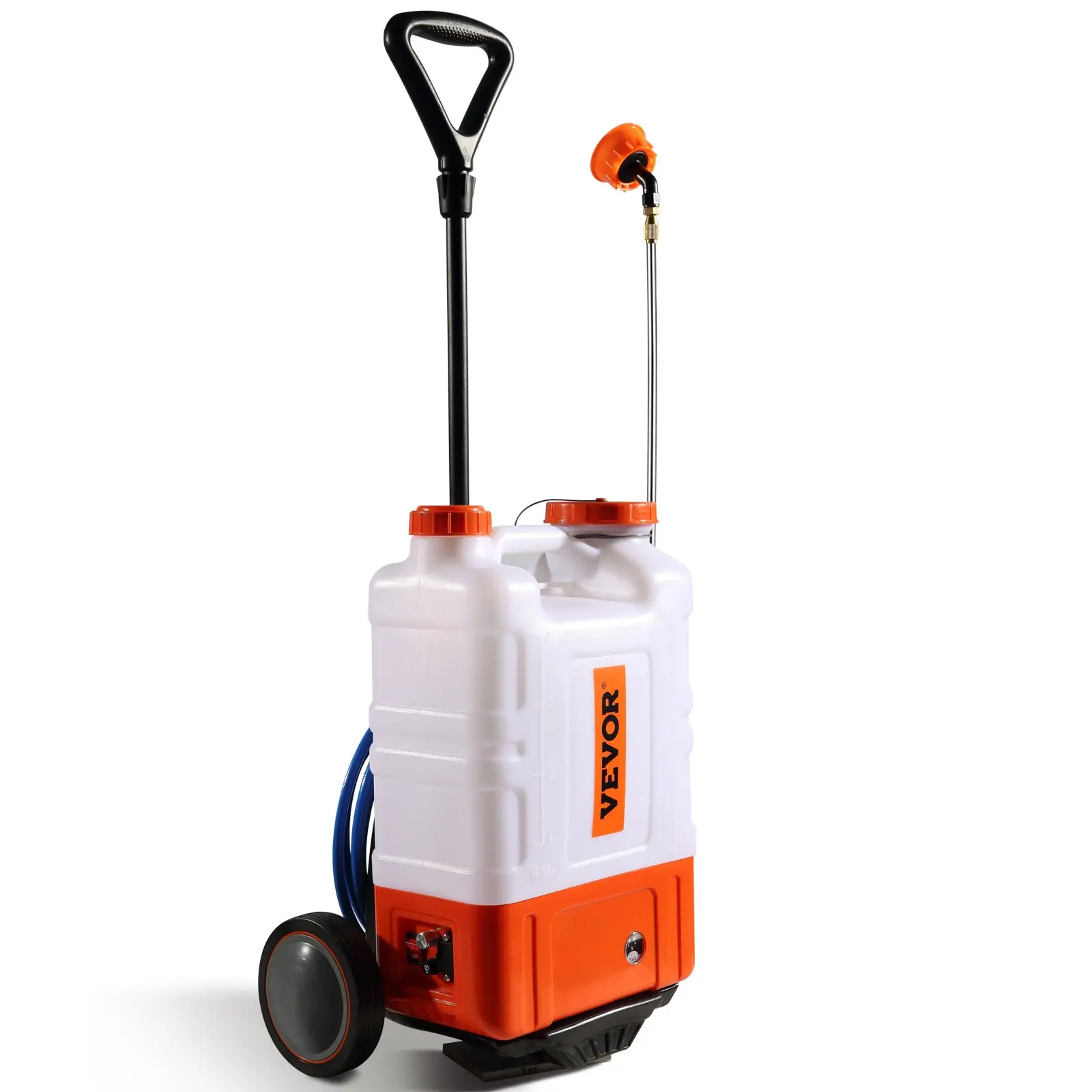【summerfinds】VEVOR Battery Powered Backpack Sprayer, Two Version, Adjustable Pressure, 4 Gallon Tank, with 8 Nozzles and 2 Wands, Wide Mouth Lid for Weeding, Spraying, Cleaning