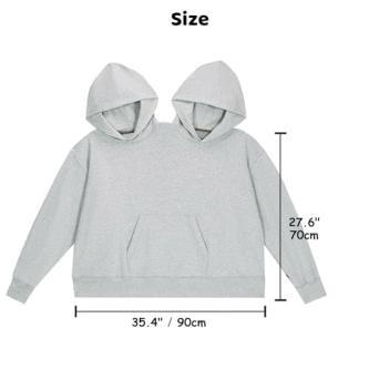 Matching Grey Hoodies for Couples, Couple hoodies, Double hoodies, Couple sweaters,  Round neck sweatshirts- Oversized Crewneck Long Sleeve Unisex Casual Wear - Perfect Valentine's Day Gift - Women's & Men's Suits