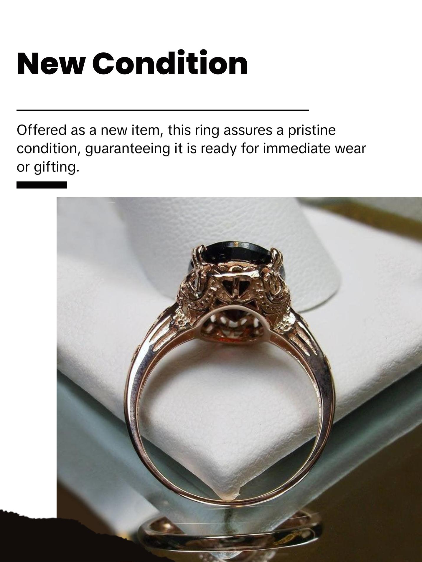 Sterling Silver 14mm Oval Red Garnet Rose Gold Ring Artificial Gemstone Adjustable Ring