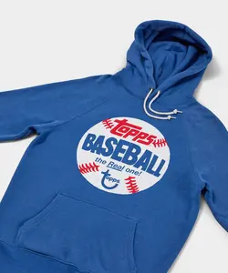 Retro Topps Baseball The Real One Hoodie, Game Day Ready Shirt, Gift for Fans, Trending Us Streetwear, Viral on Tiktok Menswear Long Sleeve Casual Pullover
