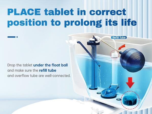 Vacplus Automatic Toilet Bowl Cleaner Tablets, Bathroom Toilet Tank Cleaner (12 -100PACK)