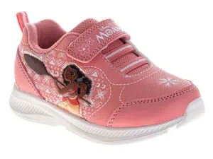 Moana Girls' Hook and Loop Light Up Fashion Sneakers (Toddlers)