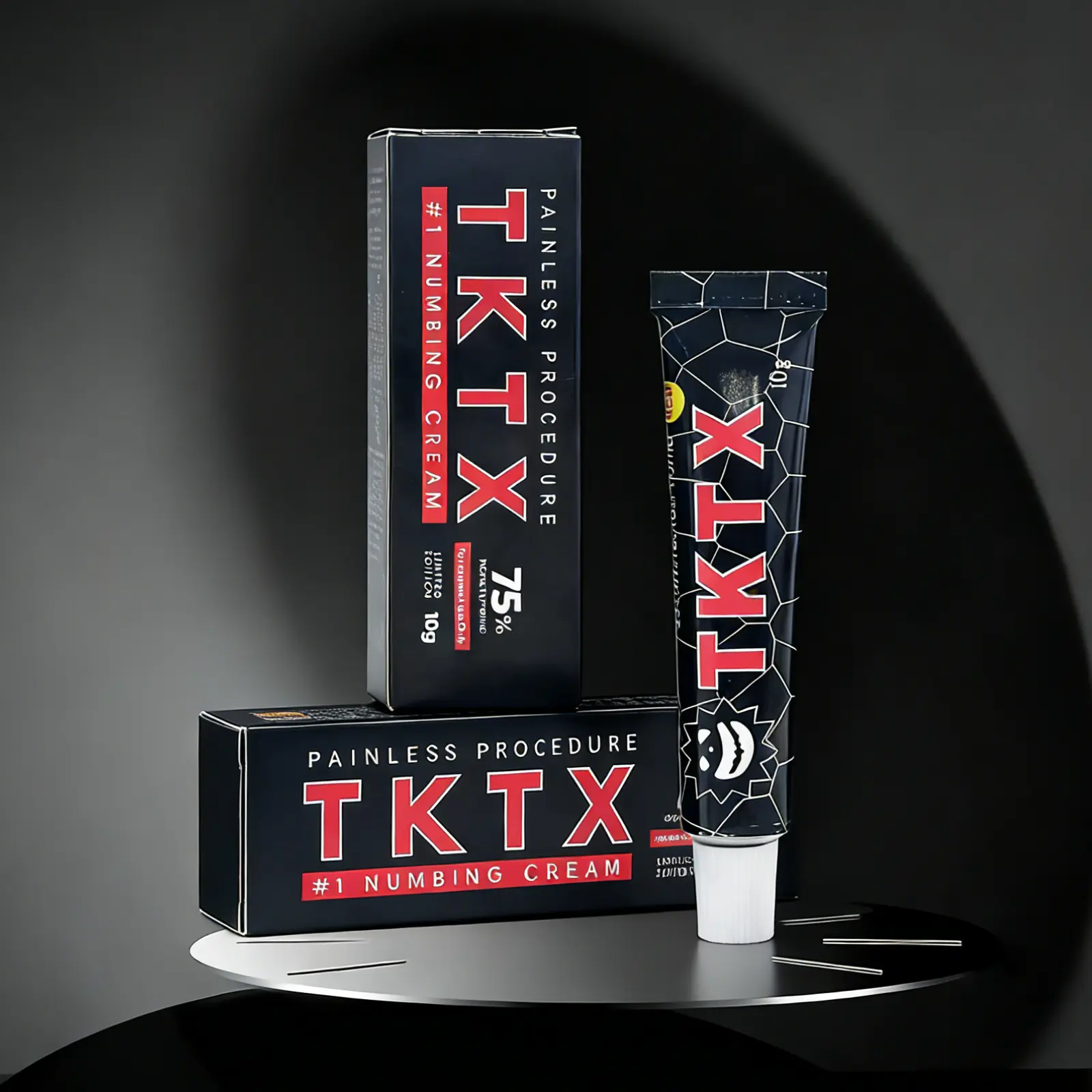 TKTK Black 80% Tattoo Numbing Cream (2pcs) - Hypoallergenic, Non-Toxic, Unscented, Artist-Approved, Safe, Reliable for All Skin Types, Effective Pain Relief (Beauty & Personal Care, Tattoo Aftercare Cream)