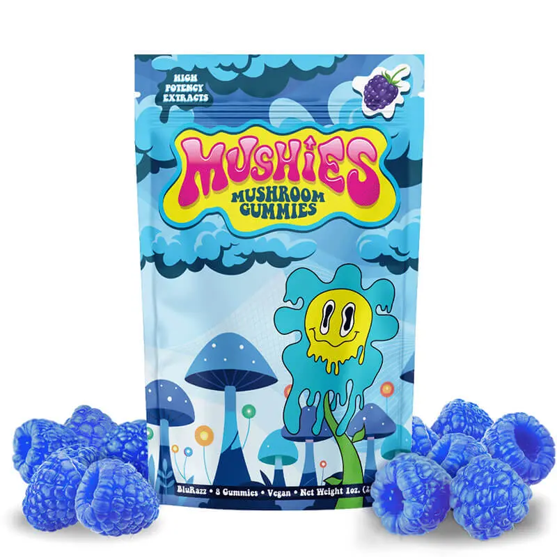 Mushies Mushroom Gummies - Natural Blue Raspberry 8 CT