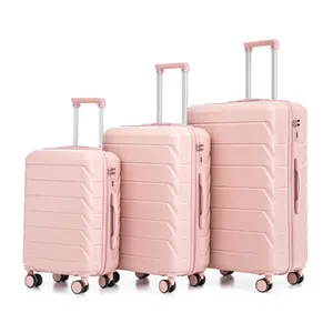 20"/24"/28" 3 pcs/set in ABS Hard Shell Large Checked Luggage - Scratch-Resistant, 4 Multi-Directional Wheels, TSA Combination Lock & Side Hooks (Durable, Waterproof & Modern Design)