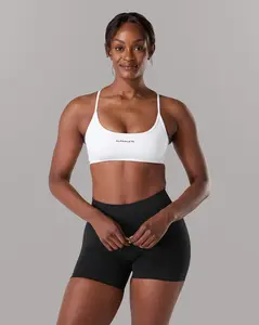 Amplify Open Back Bra - White