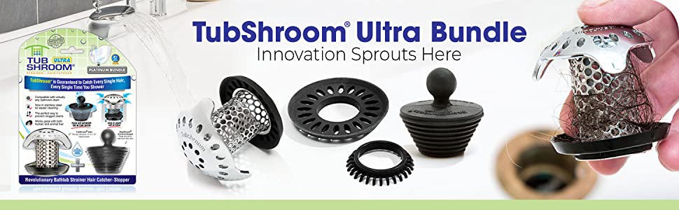 TubShroom Ultra Revolutionary Hair Catcher and Drain Protector with Stopper, Shower and Tub Drain Protector, Keeps Drains Clog Free Stainless Steel Bathtub Cleaning TubShroom Ultra Revolutionary Hair Catcher and Drain Protector with Stopper, Shower and Tub Drain Protector, Keeps Drains Clog Free Stainless Steel Bathtub Cleaning