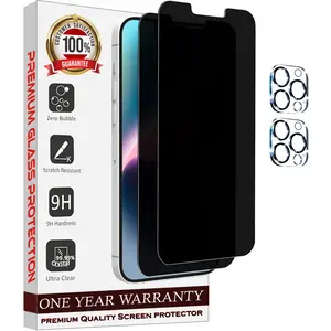 Entronix Case Screen Protector Bundle with Camera Cover for iPhone 14 Pro Max Privacy 9H Hardness, Durable Protection, Bubble-Free Easy Install