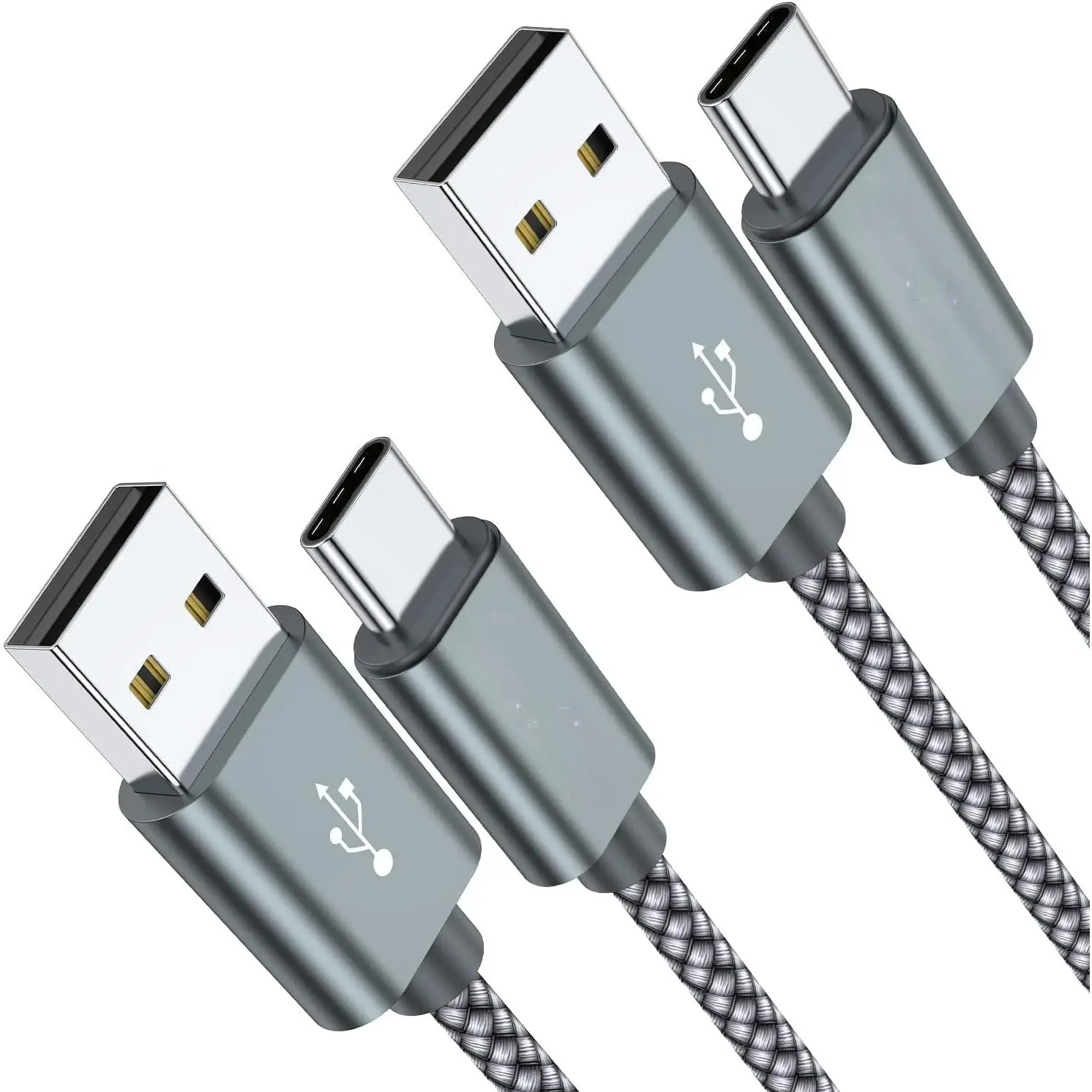 USB Type C Cable, (2-Pack 10FT) USB C Charger Cable Nylon Braided Fast Charging Sync Cord Compatible with iPhone 16/15 Pro Max Samsung Galaxy S10 S9 S8 Plus,Note 9 8, LG G7,Google Pixel 2 XL