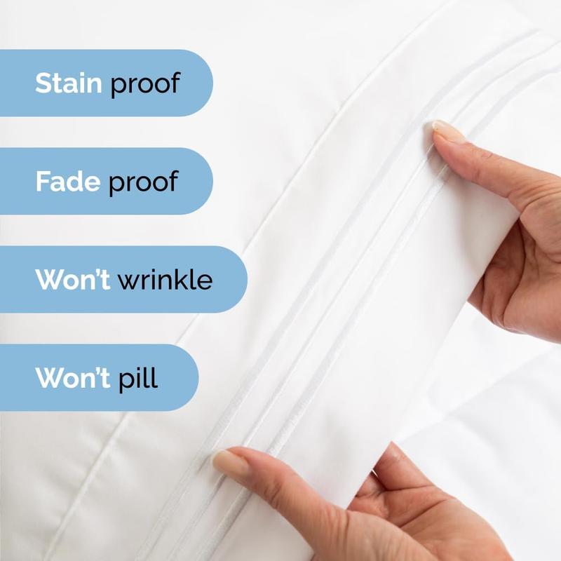 CGK 6-Piece Sheet Set – Deep Pocket, Wrinkle-Resistant, Cooling, 1 Fitted Sheet, 1 Flat Sheet, 4 Pillowcases