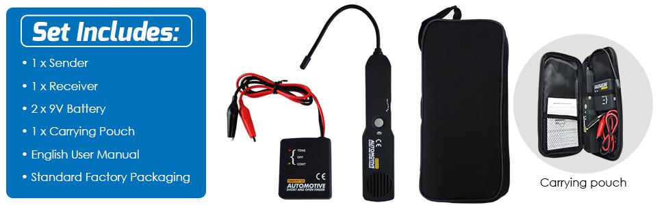 em415Pro broken wire detector tool Automotive car electrical open and short circuit finder tester,Precise line finder for home wall line finding,Wire Repair,tone generator cable line breaker fault finder,DC less than 42V car diagnostics,Halloween Sale