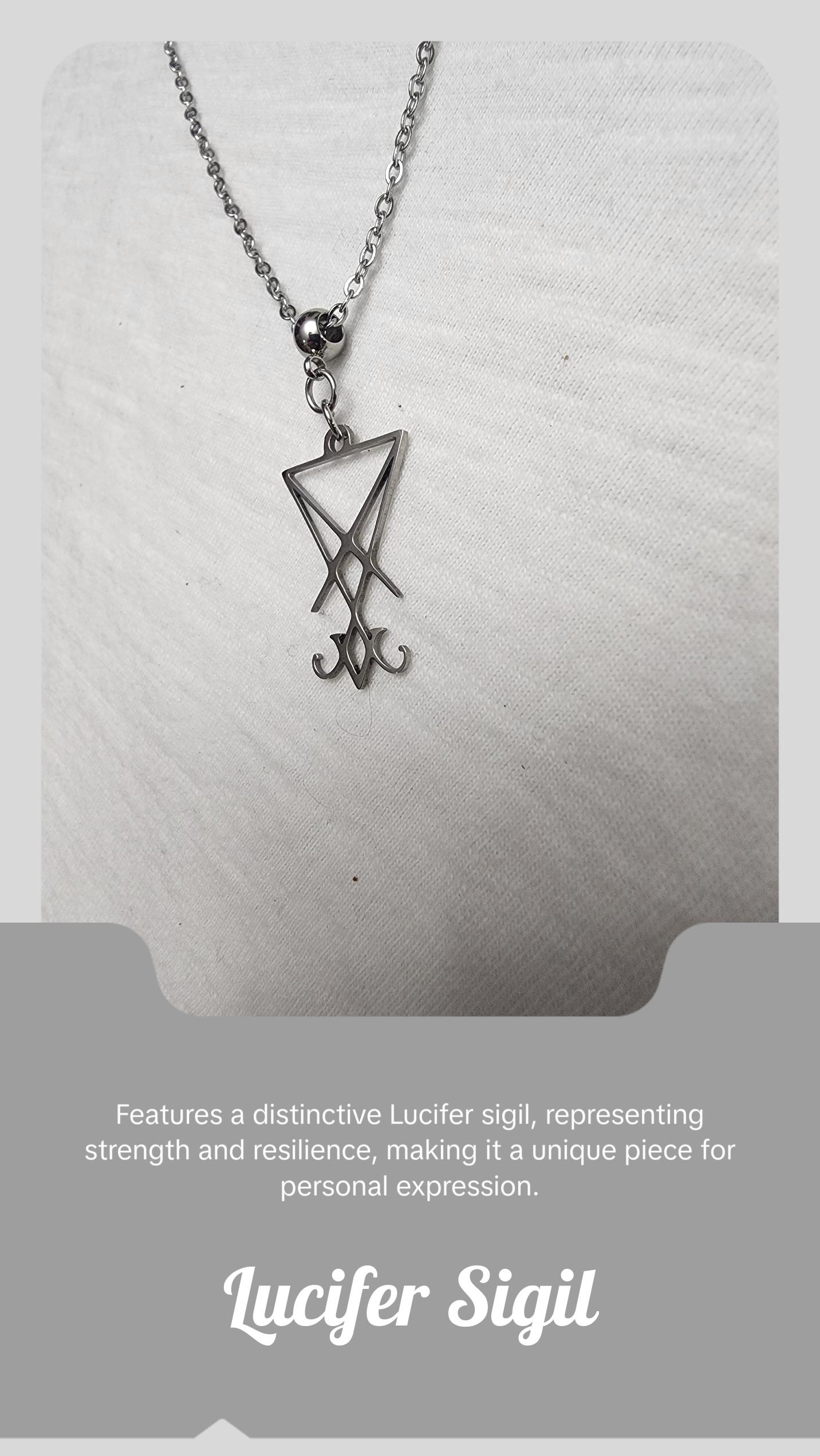 Lucifer sigil necklace