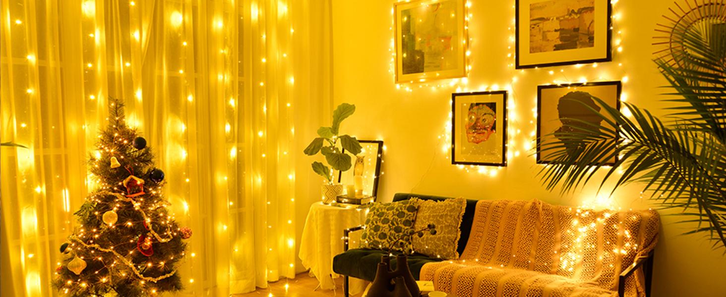 Brightown 12 Pack LED Fairy Lights Battery Operated String Lights - 7ft 20LED Waterproof Silver Wire Firefly Starry Moon Lights for DIY Crafts Wedding Table Centerpieces Party Bedroom Christmas