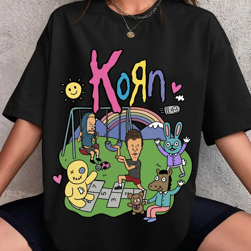 K0rnholio Beavis N Buttthead TShirt Sweater Hoodie, K0rn Album Rock Band Shirt