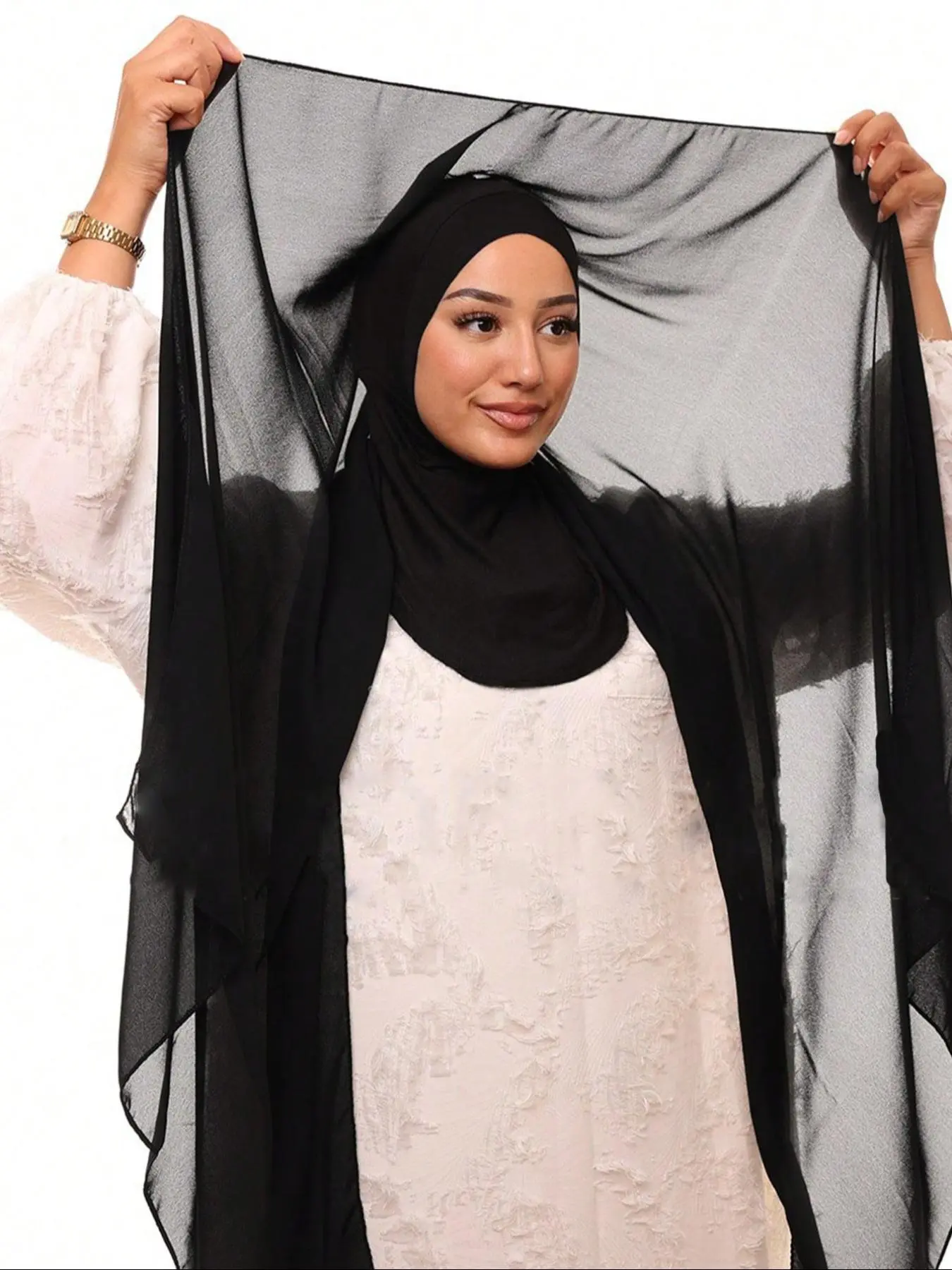 Women's Solid Color Khimar, Elegant Fashionable Modest Hijab for Daily Wear, Modesty Hijab, Casual Versatile Hijab for Women